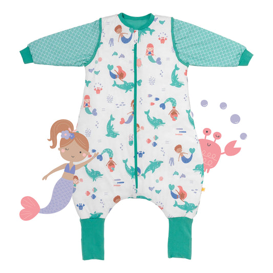 Sleeping Bag with Feet & Foldable Feet Covers - 2.5 TOG Mermaid