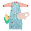 Organic Sleeping Bag with Detachable Sleeves - 2.5 TOG_Farmyard_front_466
