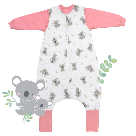Sleeping Bag with Feet & Foldable Feet Covers - 3.5 TOG Koala